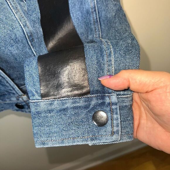 Soncy Plus Denim Teddy Collar Jean‎ Jacket (Soncy size 3X) - Picture 5 of 16